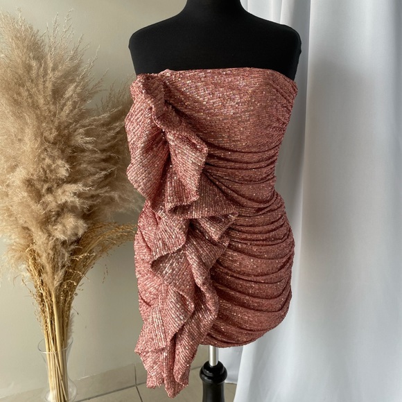 House of CB Dresses House Of Cb Grace Rose Gold Sequin Dress Poshmark